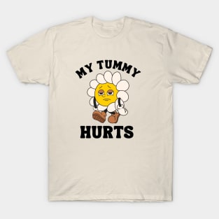 My Tummy Hurts Shirt | Cartoon Sunflower Tee, Funny Meme T Shirt, Retro Cartoon T Shirt, Vintage Graphic Shirt Unisex T-Shirt